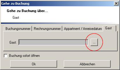 Gehe zu Buchung �ber Gast