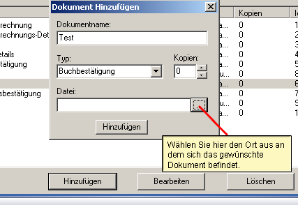 Dokumente hinzuf�gen