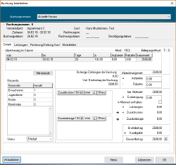 Buchungsdialog